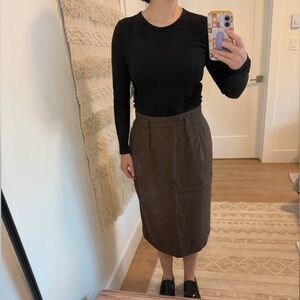 VINTAGE Wool Jones New York Houndstooth Skirt Size Large 30” waist